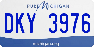 MI license plate DKY3976