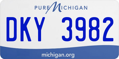 MI license plate DKY3982