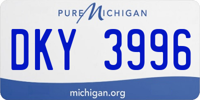 MI license plate DKY3996
