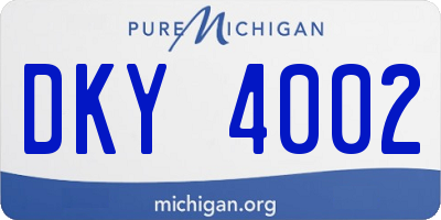 MI license plate DKY4002