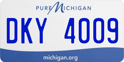 MI license plate DKY4009