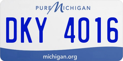 MI license plate DKY4016