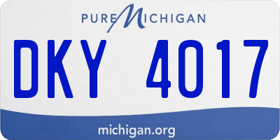 MI license plate DKY4017