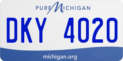 MI license plate DKY4020