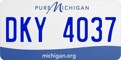 MI license plate DKY4037