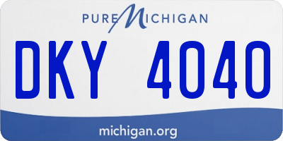 MI license plate DKY4040