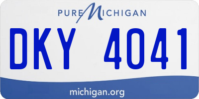 MI license plate DKY4041