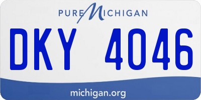 MI license plate DKY4046