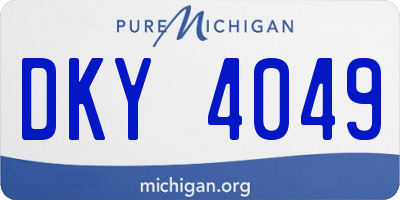 MI license plate DKY4049
