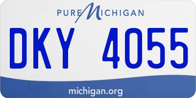 MI license plate DKY4055