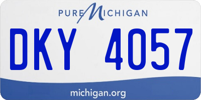 MI license plate DKY4057