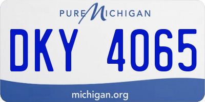 MI license plate DKY4065