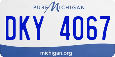 MI license plate DKY4067