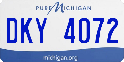 MI license plate DKY4072