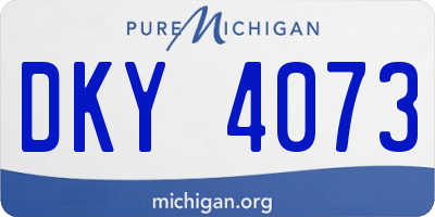 MI license plate DKY4073