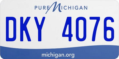 MI license plate DKY4076