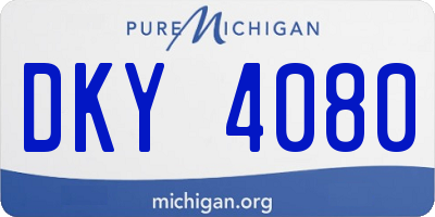 MI license plate DKY4080