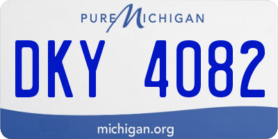 MI license plate DKY4082