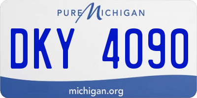 MI license plate DKY4090