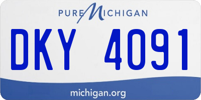 MI license plate DKY4091