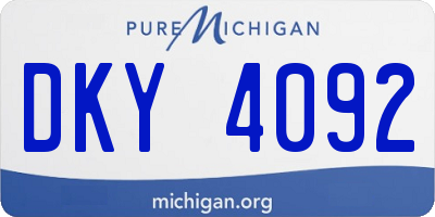 MI license plate DKY4092