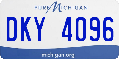 MI license plate DKY4096