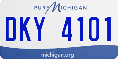 MI license plate DKY4101