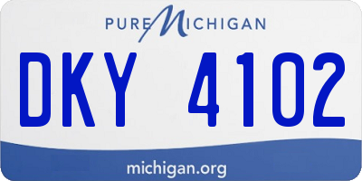MI license plate DKY4102