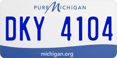 MI license plate DKY4104