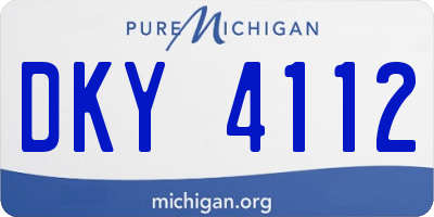 MI license plate DKY4112