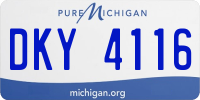 MI license plate DKY4116