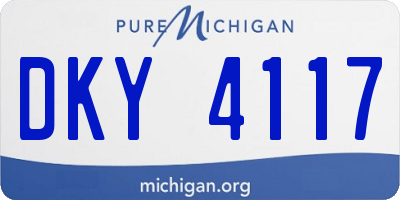 MI license plate DKY4117
