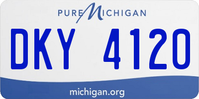 MI license plate DKY4120