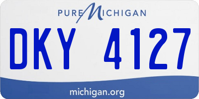 MI license plate DKY4127