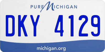 MI license plate DKY4129