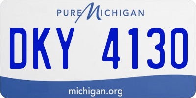 MI license plate DKY4130