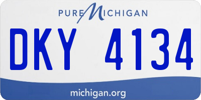 MI license plate DKY4134