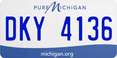 MI license plate DKY4136