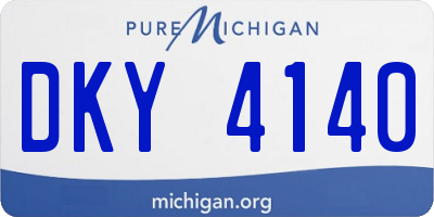 MI license plate DKY4140