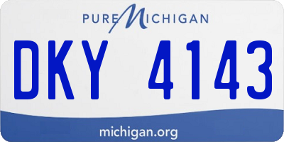 MI license plate DKY4143