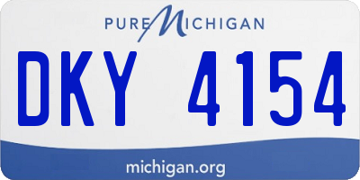MI license plate DKY4154