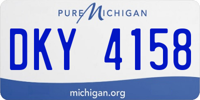 MI license plate DKY4158