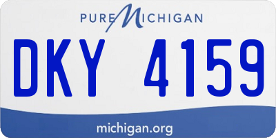 MI license plate DKY4159