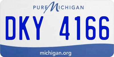MI license plate DKY4166