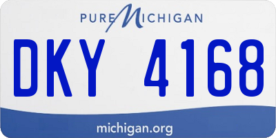 MI license plate DKY4168