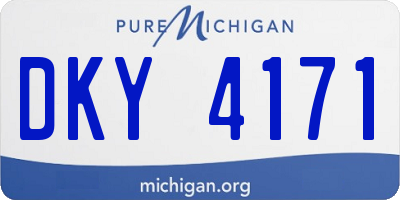 MI license plate DKY4171