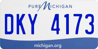 MI license plate DKY4173