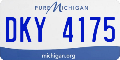 MI license plate DKY4175