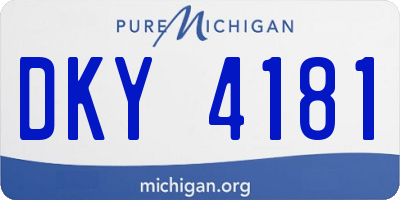MI license plate DKY4181