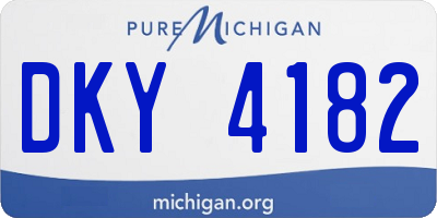 MI license plate DKY4182